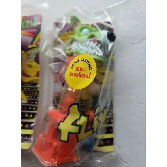 Vintage Flix The Mask Candy Machine Dispensers Sealed Jawbreakers Case Box New